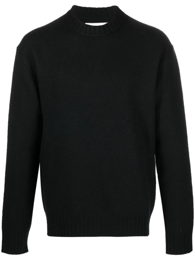 Shop Jil Sander Crew-neck Pullover Sweatshirt In Black