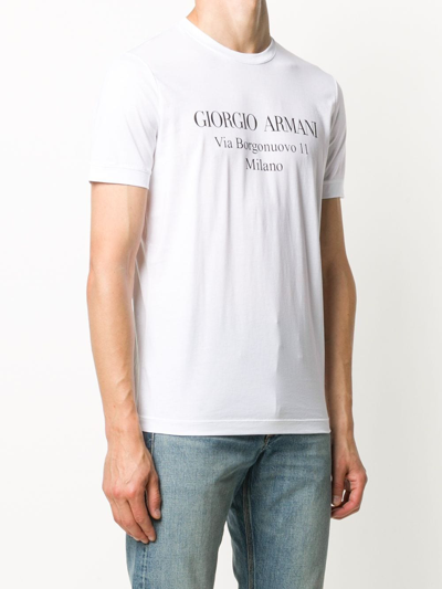 Shop Giorgio Armani T-shirts And Polos White