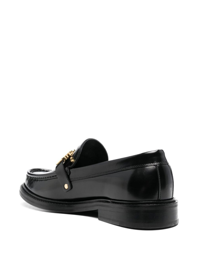 Shop Moschino Flat Shoes Black