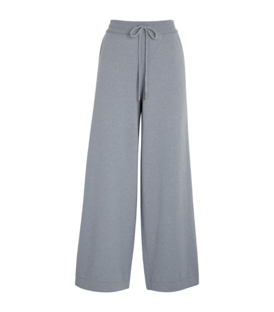 Shop Johnstons Of Elgin Cashmere Wide-leg Sweatpants In Grey