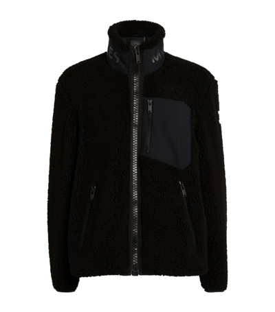 Shop Moose Knuckles Sherpa Fleece Jacket In Black