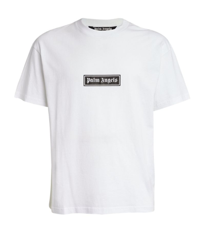 Shop Palm Angels Box Logo T-shirt In White