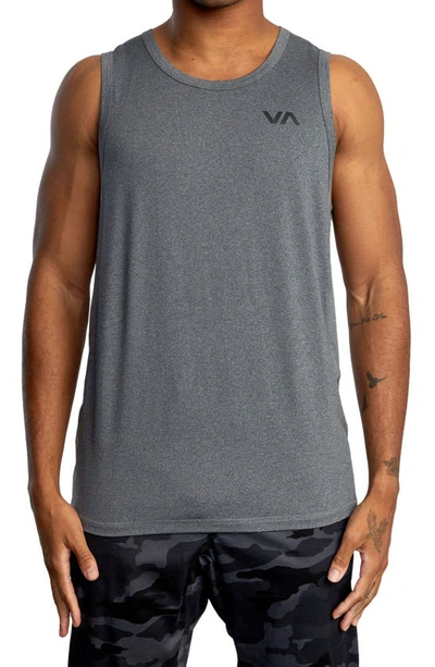 Shop Rvca Sport Vent Tank In Charcoal Heather