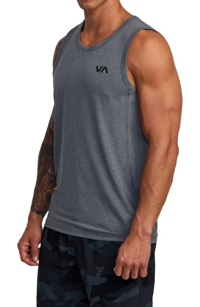 Shop Rvca Sport Vent Tank In Charcoal Heather