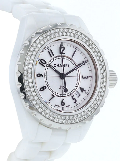 Pre-owned Chanel 2004  J12 34mm In White