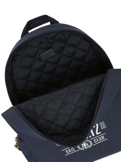 Dolce & Gabbana Crew Sail Club Backpack In Blue