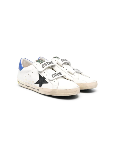 Shop Golden Goose Logo Touch-strap Sneakers In White