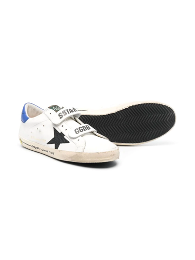 Shop Golden Goose Logo Touch-strap Sneakers In White