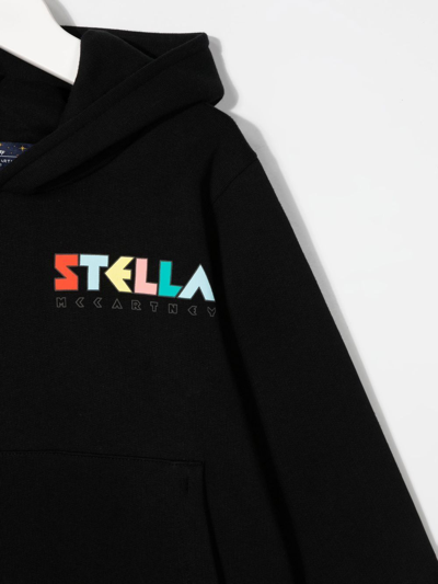 Shop Stella Mccartney Logo Pullover Hoodie In Black