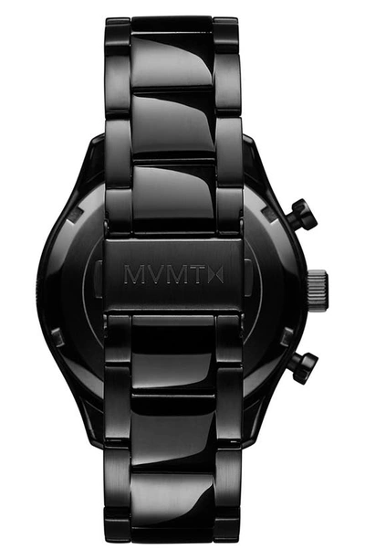 Mvmt Men's Chronograph Airhawk Black-tone Stainless Steel Bracelet Watch 42mm In Black