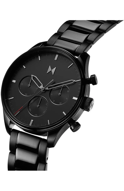 Mvmt Men's Chronograph Airhawk Black-tone Stainless Steel Bracelet Watch 42mm In Black
