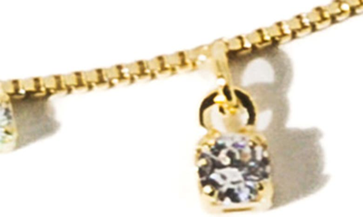 Child Of Wild Miami Rhinestone Anklet In Gold