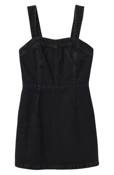 Hjemland Mold parallel Mango Zip Denim Dress Black Denim | ModeSens