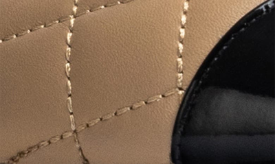 Jon Josef Belle Quilted Ballerina Flat In Black/ Tan Combo