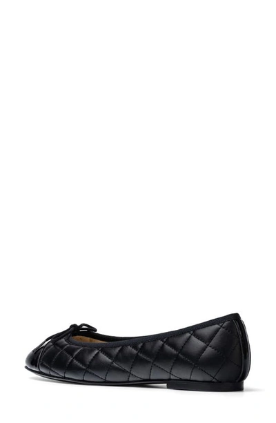 Jon Josef Belle Quilted Ballerina Flat In Black Combo