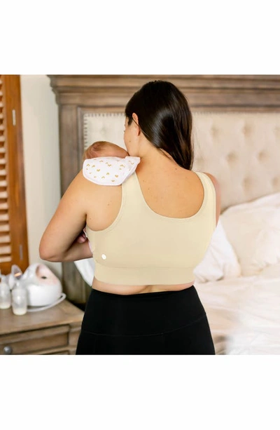 Shop Love And Fit Everyday Luxe Maternity/nursing Pumping Wireless Bra In Cream