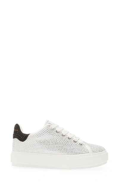 Shop Kg Kurt Geiger Laney Crystal Platform Sneaker In White