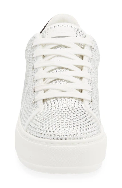 Shop Kg Kurt Geiger Laney Crystal Platform Sneaker In White