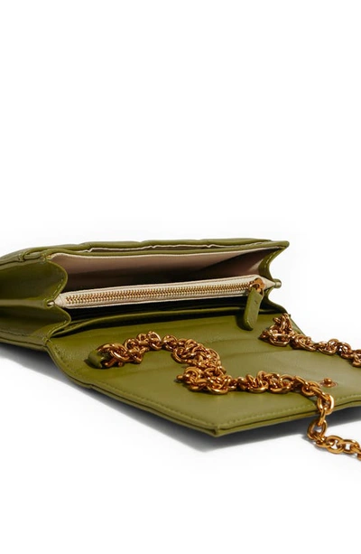 House Of Want We Browse Vegan Leather Wallet Crossbody Bag In Olive