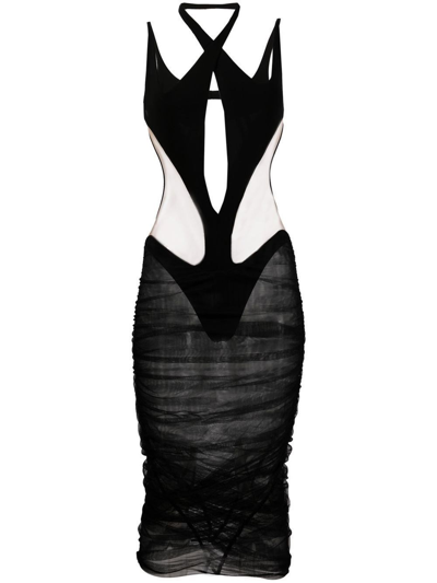 Shop Mugler Dress In Black