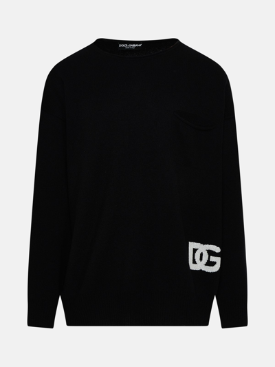 Shop Dolce & Gabbana Black Cashmere Sweater