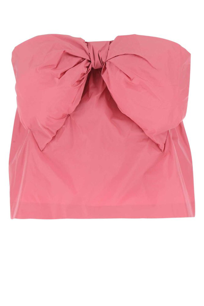 Shop Red Valentino Redvalentino Bow Zipped Skirt In Pink