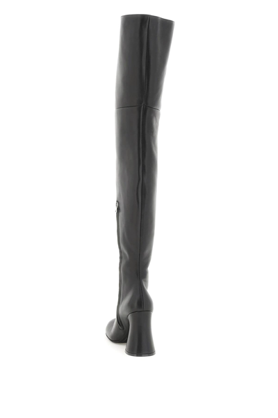 Shop Marni Nappa Leather Over-the-knee Boots In Black