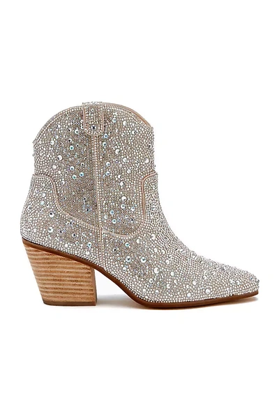 Shop Matisse Harlow Rhinestone Booties In Clear