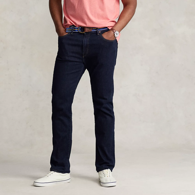 Shop Polo Ralph Lauren Hampton Relaxed Straight Stretch Jean In Rinse Stretch