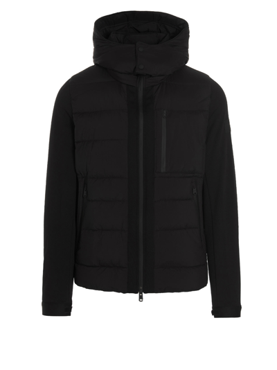 Taro Hooded Nylon Down Jacket In Black