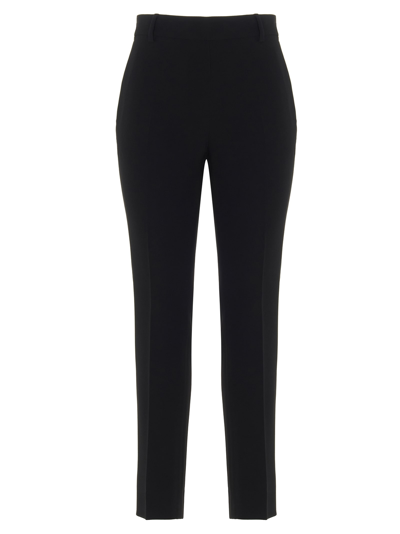 Shop Alberto Biani Cigarette-style Trousers In Black