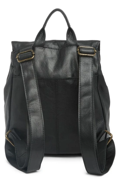 Shop American Leather Co. Liberty Leather Flap Backpack In Black Vintage