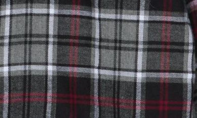 Shop Original Penguin Plaid Flannel Slim Fit Button-down Shirt In True Black