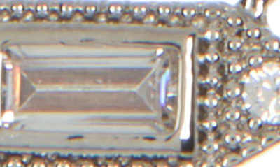 Sterling Forever Elongated Diamond Cz Pendant Necklace In Silver