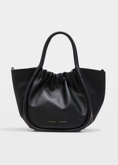 Shop Proenza Schouler Ruched Top Handle Tote Bag In Black