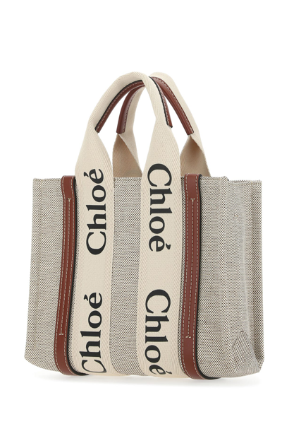 Chloé Multicolor Fabric Small Woody Shopping Bag