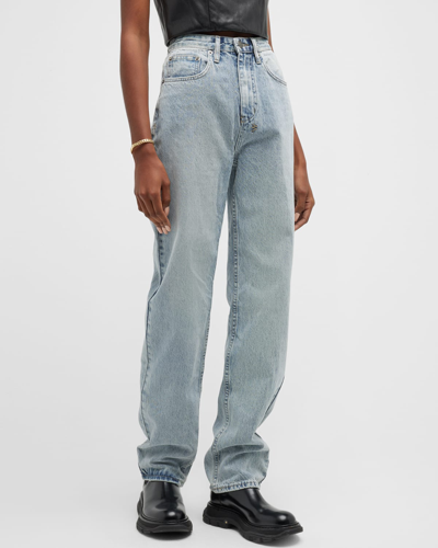 Shop Ksubi Playback Eternal Star Relaxed Straight Jeans In Denim