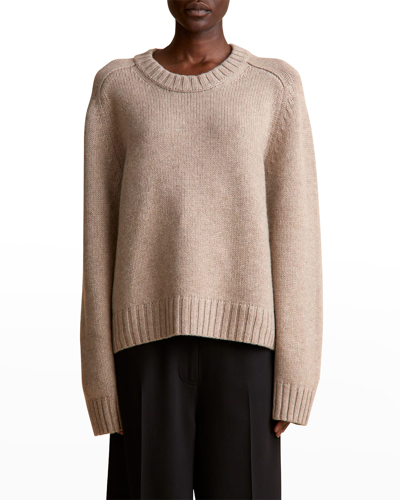 Shop Khaite Mae Cashmere Sweater In Light Clay