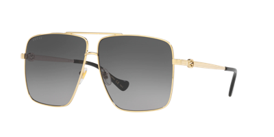 Shop Gucci Woman Sunglasses Gg1087s In Gold