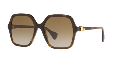 Shop Gucci Woman Sunglasses Gg1072s In Brown