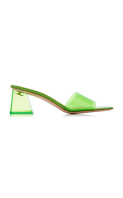 Shop Gianvito Rossi Women's Cosmic Pvc; Lucite Sandals In Green