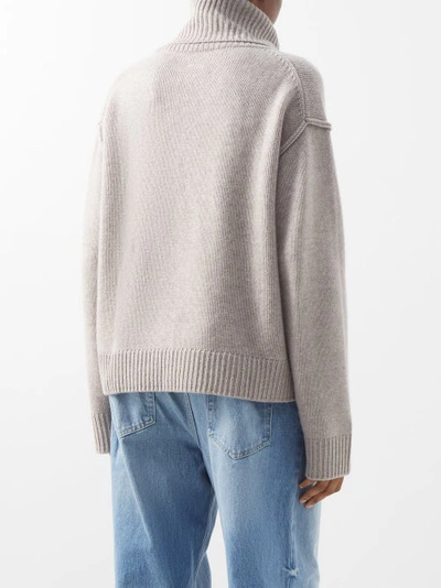 ALLUDE WOOL-BLEND ROLL-NECK SWEATER 