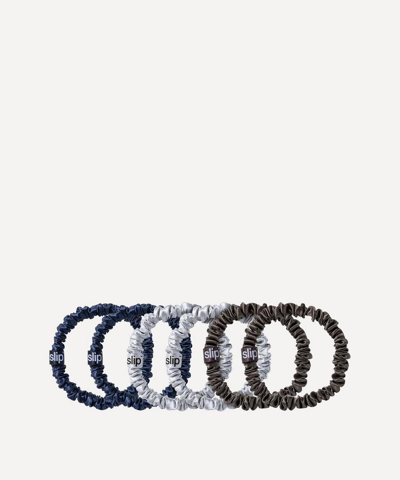 Slip Midnight Skinny Silk Scrunchies Pack Of 6