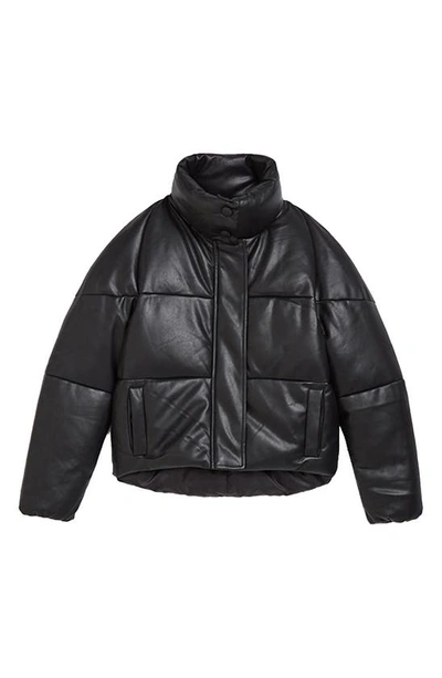 Shop Apparis Kid's Jemma Faux Leather Bomber Jacket In Noir