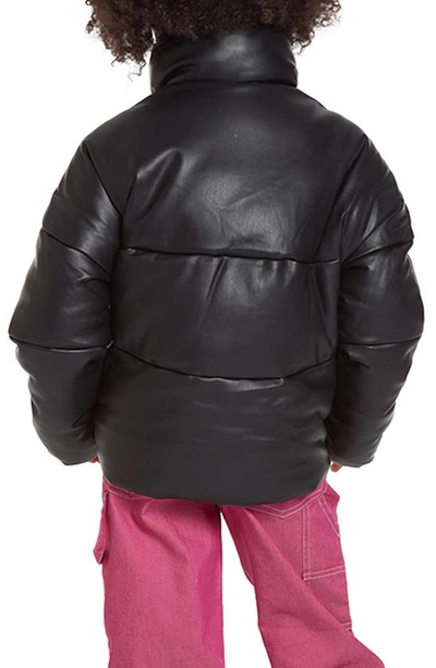 Shop Apparis Kid's Jemma Faux Leather Bomber Jacket In Noir
