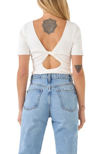 English Factory Twist Cutout Back Top In Off White