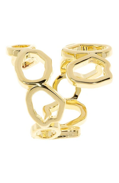 Cult Gaia Chaya Sculpted Wraparound Ring In Gold