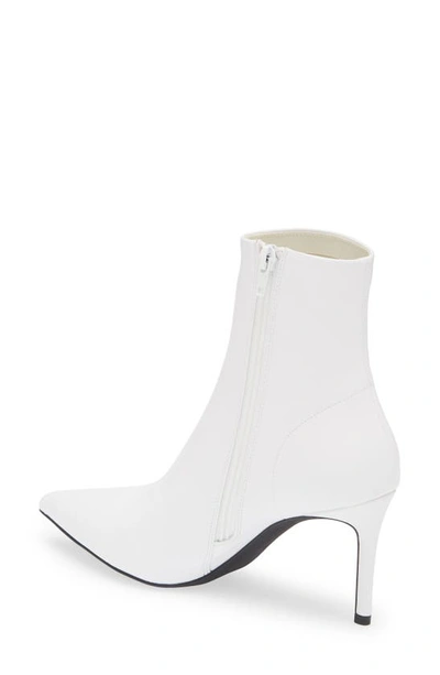 Shop Jeffrey Campbell Nixie Pointed Toe Bootie In White Matte