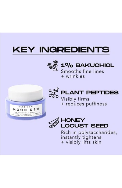 Shop Herbivore Botanicals Moon Dew 1% Bakuchiol + Peptides Retinol Alternative Firming Eye Cream