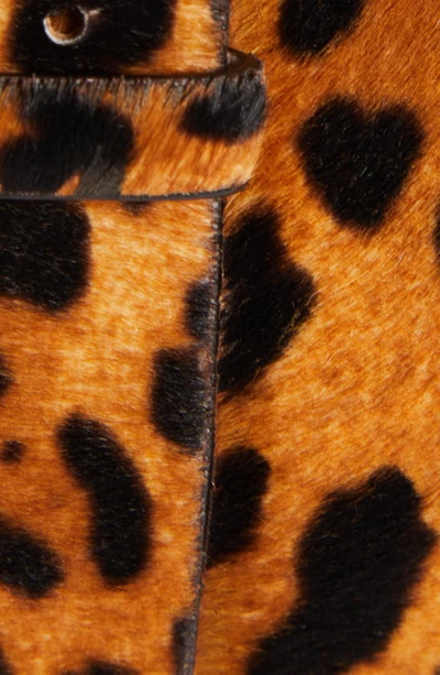 MAISON MARGIELA LEOPARD PRINT GENUINE CALF HAIR BELT 